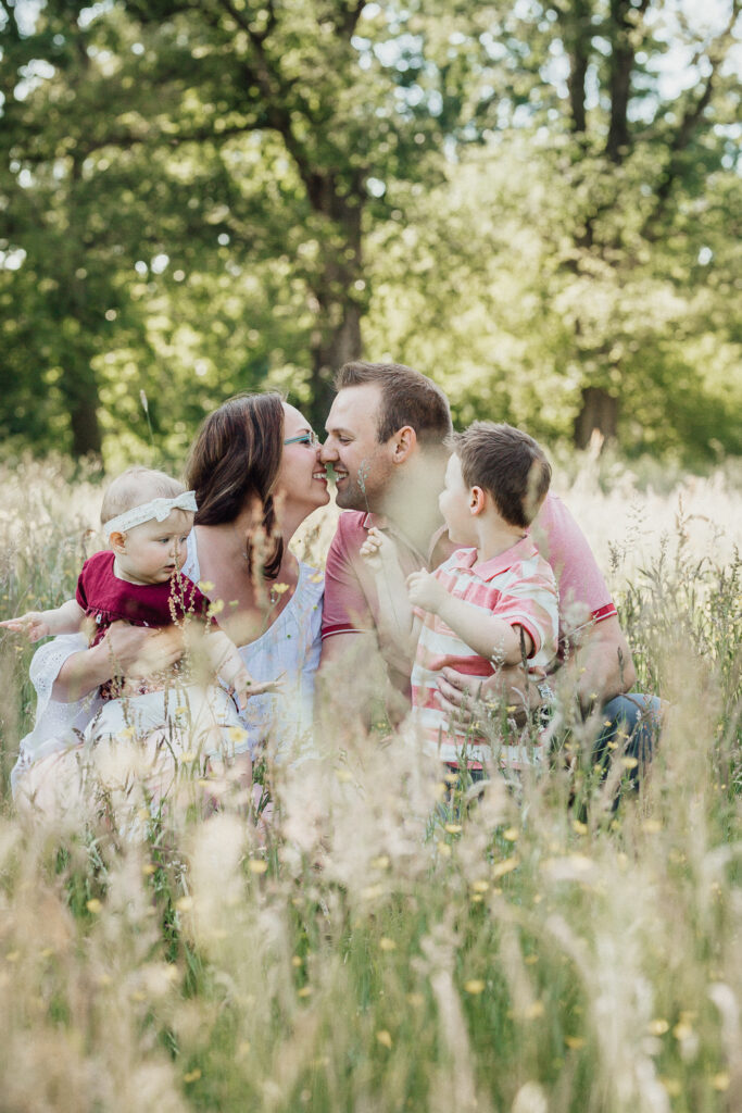 Familienfotos zum 1. Geburtstag im Georgengarten