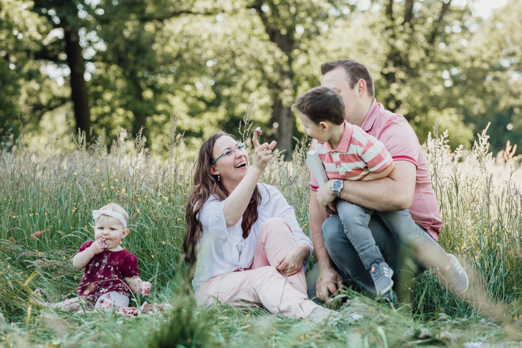 Familienfotos zum 1. Geburtstag