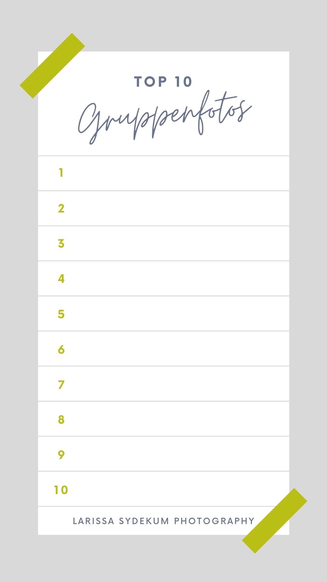 PDF Checkliste Gruppenfotos Hochzeit