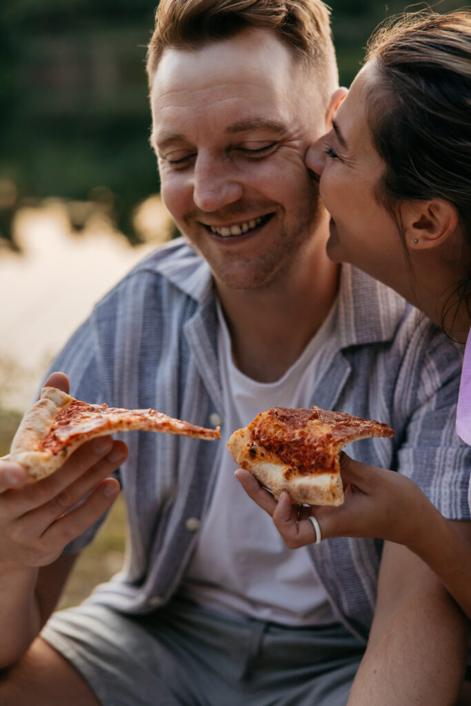 Detailaufnahme eines liebevollen Blicks beim Paarshooting